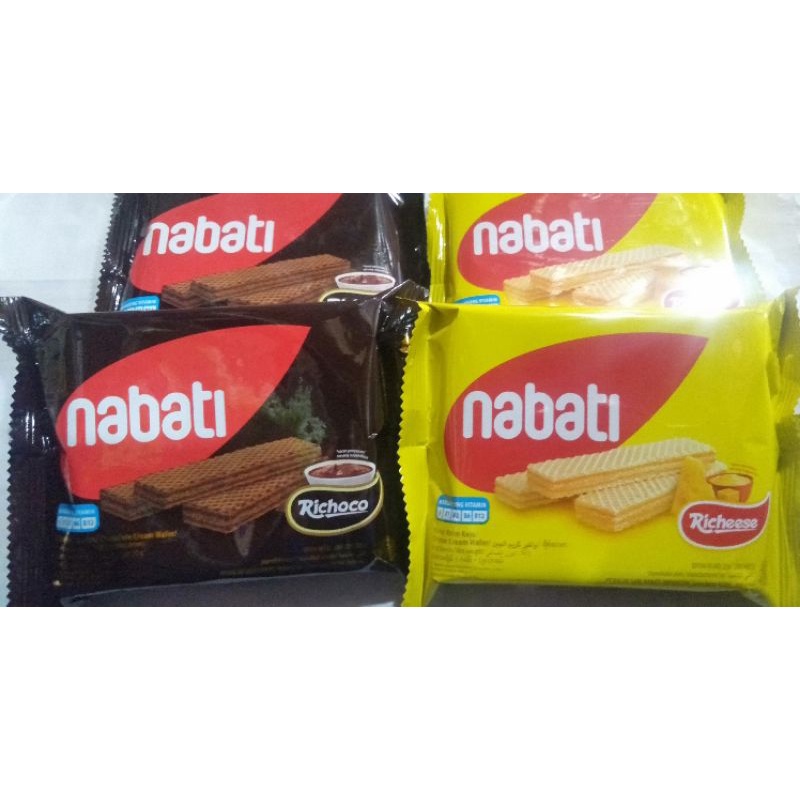 

Nabati Wafer lapis Coklat/keju/pinklava