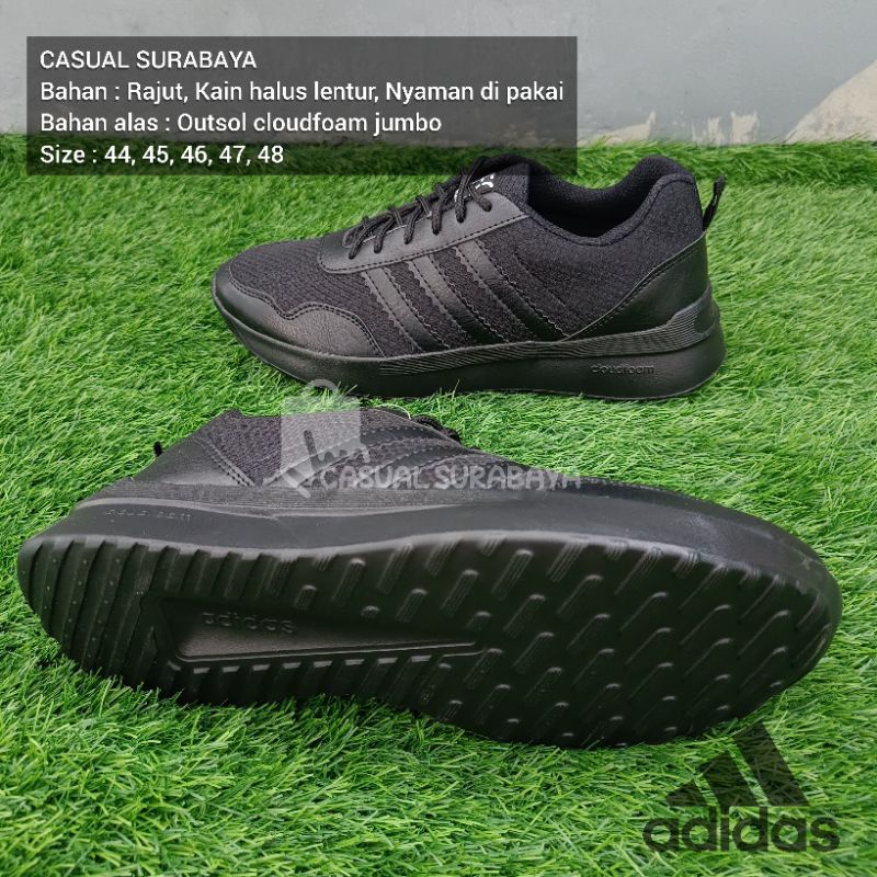 SEPATU SEKOLAH KERJA HITAM POLOS 44 - 48