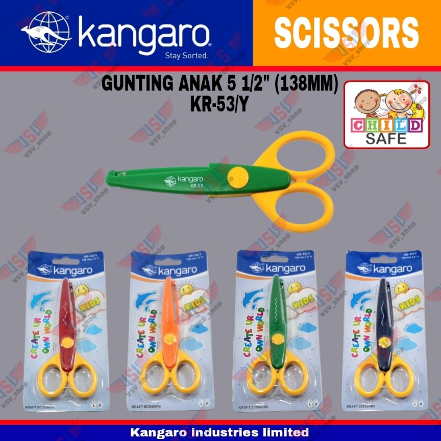 Gunting KERTAS ANAK / Gunting KRAFT / Gunting FOTO 138mm Scissors