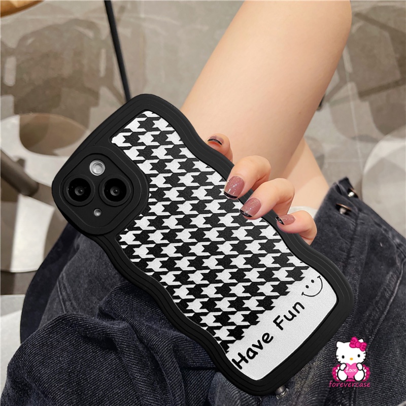 Soft Case Tpu Motif Houndstooth Cover Samsung A50 A04s A50s A30s A32 A13 A23 A12 M22 A03s A53 A52 A22 A21s A52s A33 A23 M11 M22 A31 M32