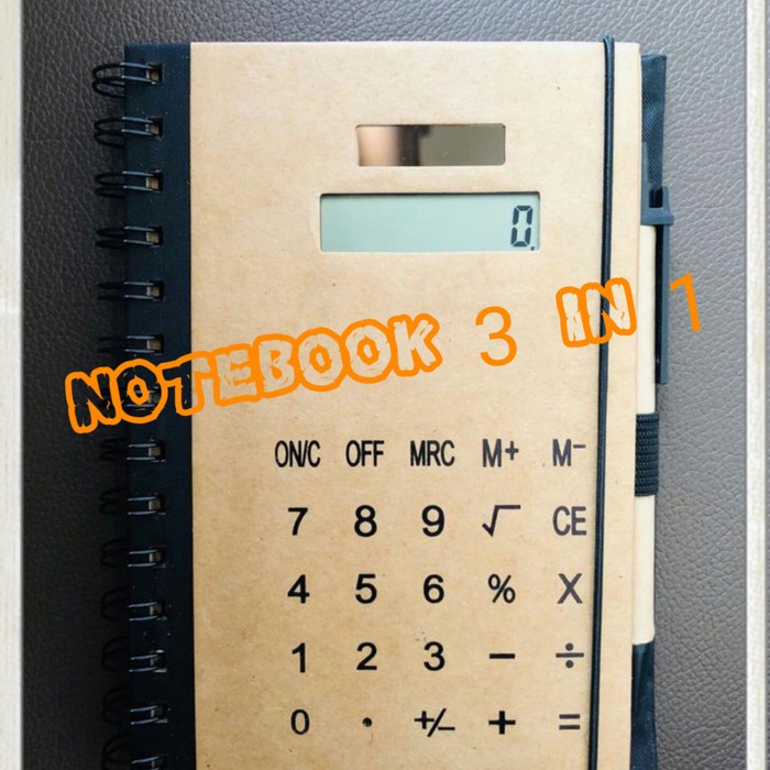 

Note Notebook 3In1 - Kalkulator,Sticky Note,Pen. Buku Kerja / Agenda Kerja.