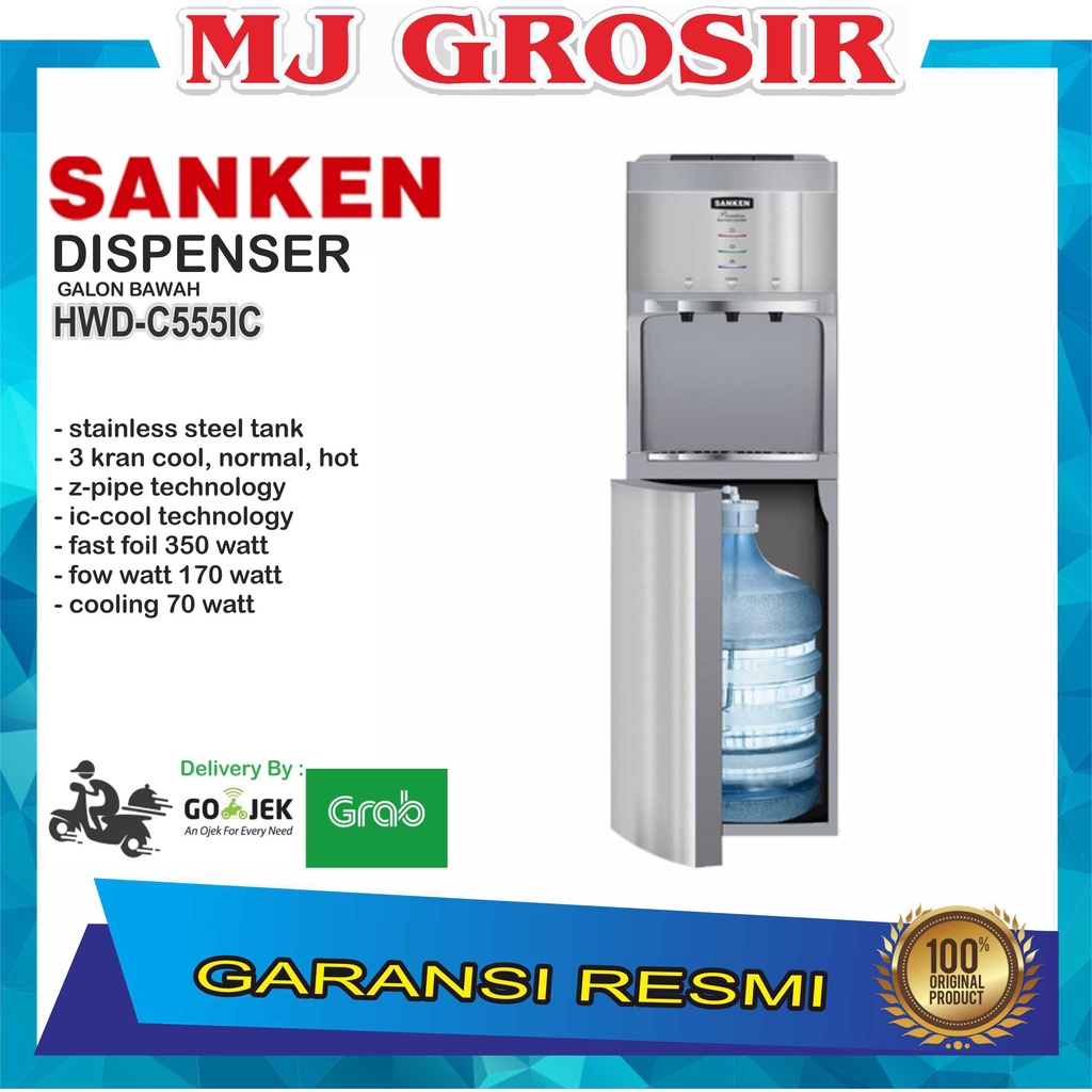 PROMO WATER DISPENSER SANKEN HWDC 555 IC HWDC555IC HOT &amp; COOL