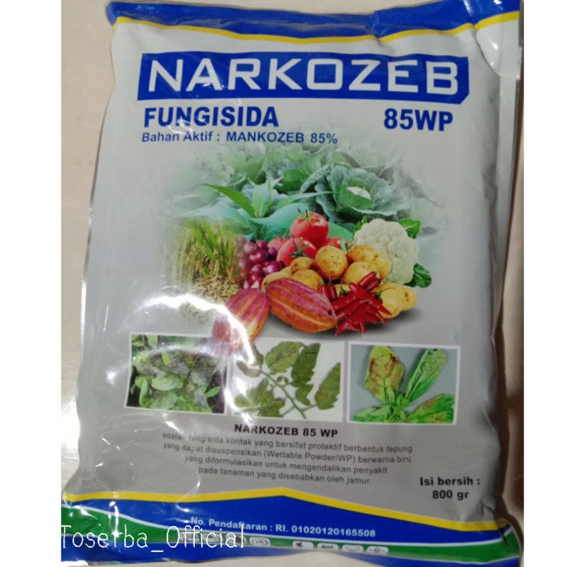 fungisida NARKOZEB 85WP mankozeb biru 800Gr