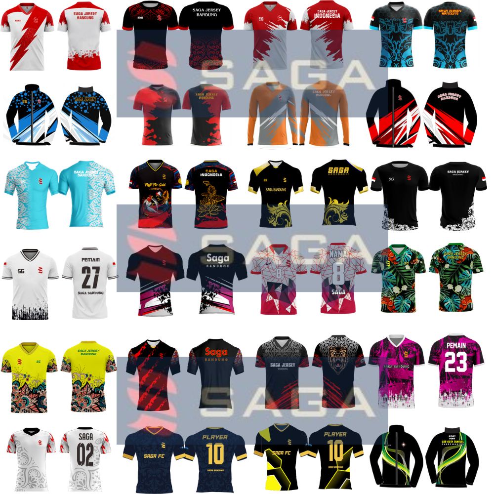 Kaos Jersey, Jaket Jersey Olahraga, Komunitas, Seragam, Family Gatherng, Futsal, Batminton, Voli, Ba