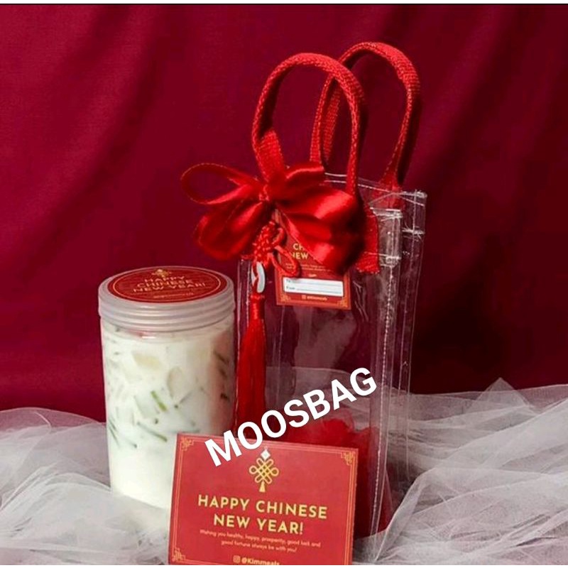 tas mika tempat Tumbler tas mika tempat botol tas mika tebal size 9x9x24 cm