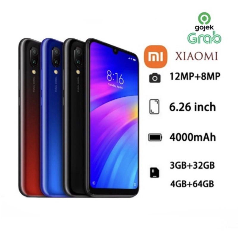 Hp Baru Xiaomi Redmi 7 3/32GB & 4/64GB 4G|LTE