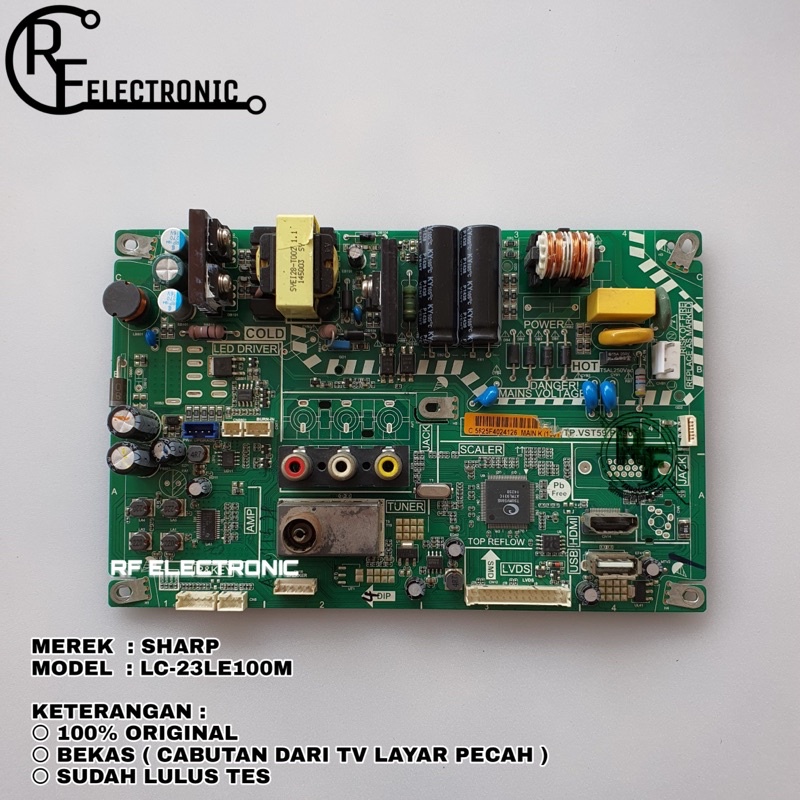 MB MOBO MAINBOARD MESIN TV LED SHARP LC-23LE100M LC 23LE100 M