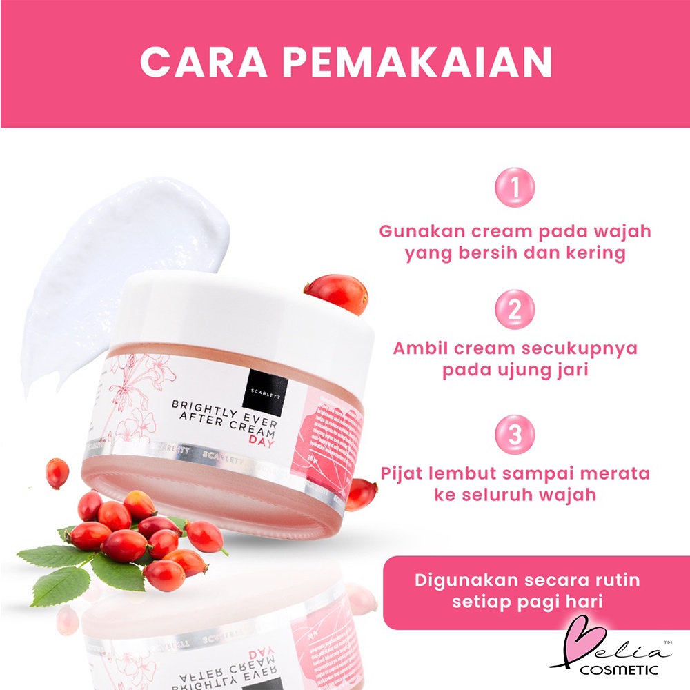 ❤ BELIA ❤ SCARLETT Whitening Day Night Cream Series | Moisturizer | Peeling | Glowing Mencerahkan | Krim Wajah | Pelembab Wajah | BPOM