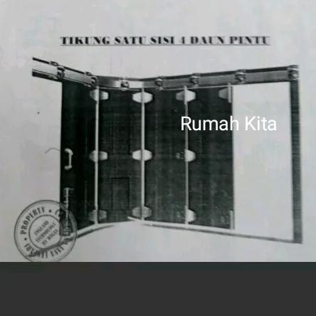 Komponen Rel Pintu Garasi 4 Daun Pintu Tikung