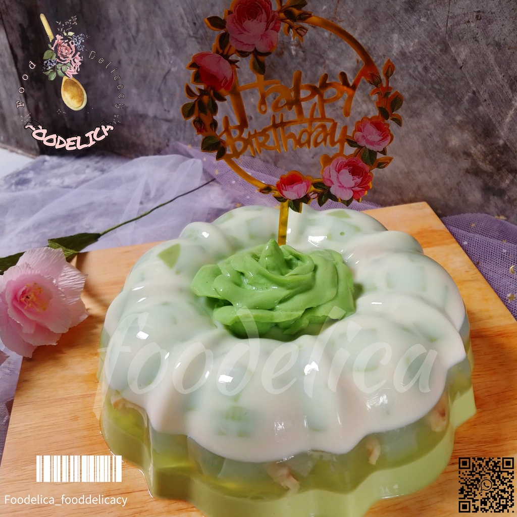 

Puding Pandan Rose ( Rose Pudding) ukuran 20 cm