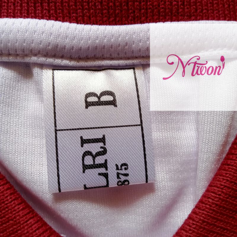 Setelan Baju Olahraga Mabes Polri Warna Merah Putih