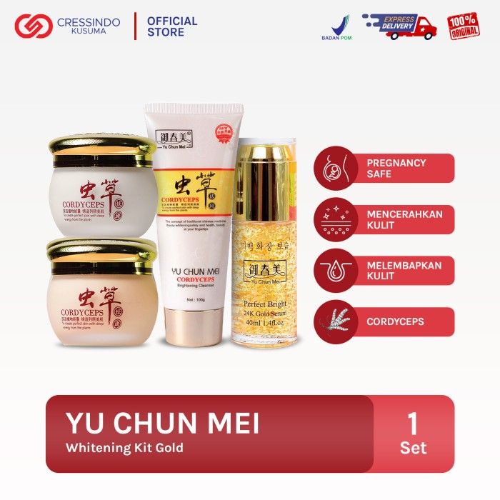 Yu Chun Mei Cordyceps Whitening Kit Gold 24k