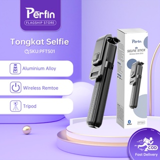 Perfin PFTS01 Tongsis Bluetooth/tripod kecil/Selfie Stick/Tripod Handphone Dengan remote control