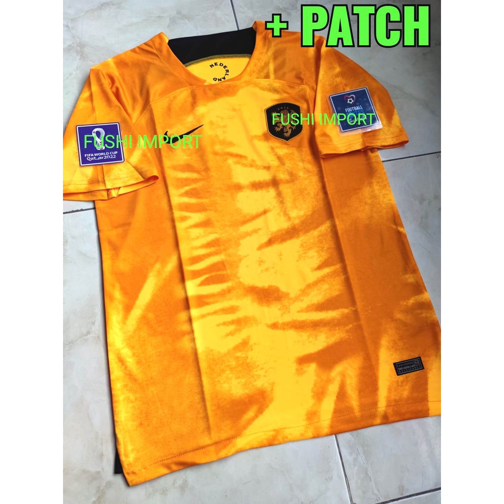 Jersey Baju Bola Belanda Home Full Patch EURO 2022 2024 Grade Ori