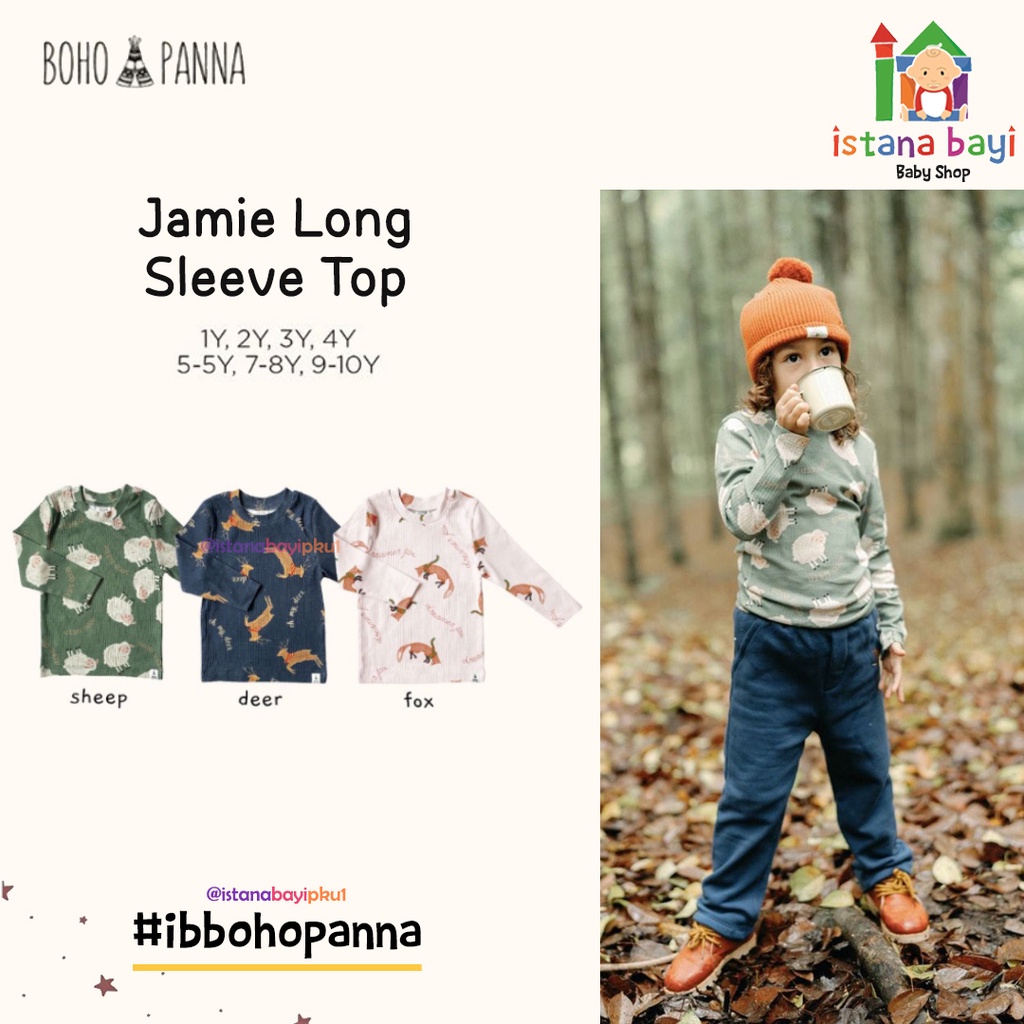 BOHOPANNA - JAMIE LONG SLEEVE TOP - KAOS ANAK 1-10 TAHUN