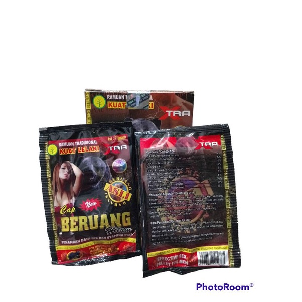 

ramuan tradisional KUAT LELAKI Cap beruang HITAM per 1 sachet