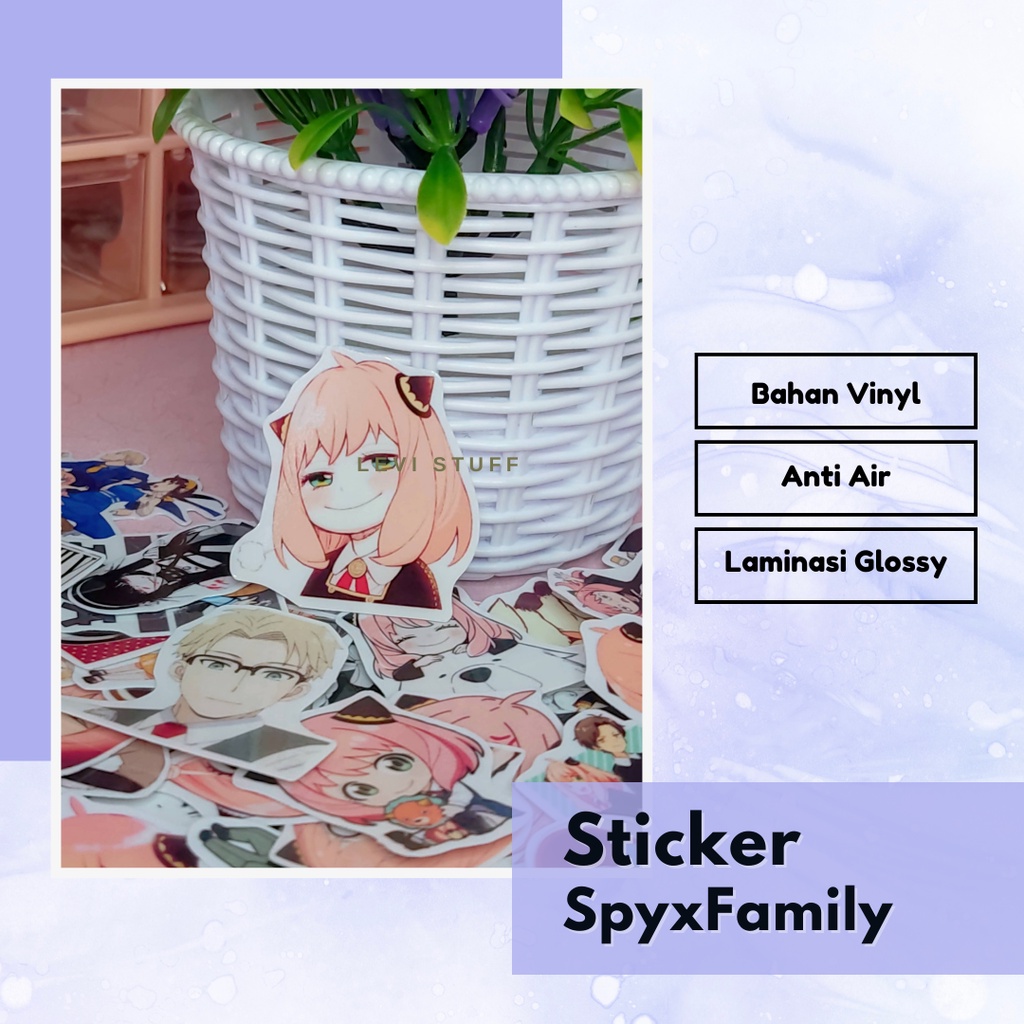 

Sticker Anime SPY x Family [pcs] Vinyl Anti Air / Sticker Kawai / Sticker Lucu / DIY / Buku / Tumblr / Gift