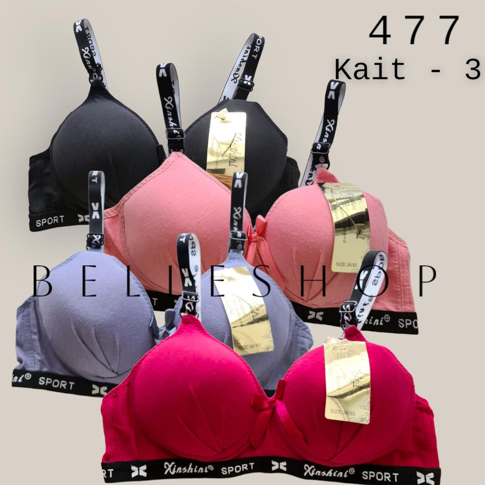 Bra Wanita #477  Halus / BH sport model tanpa kawat kait 3 Import