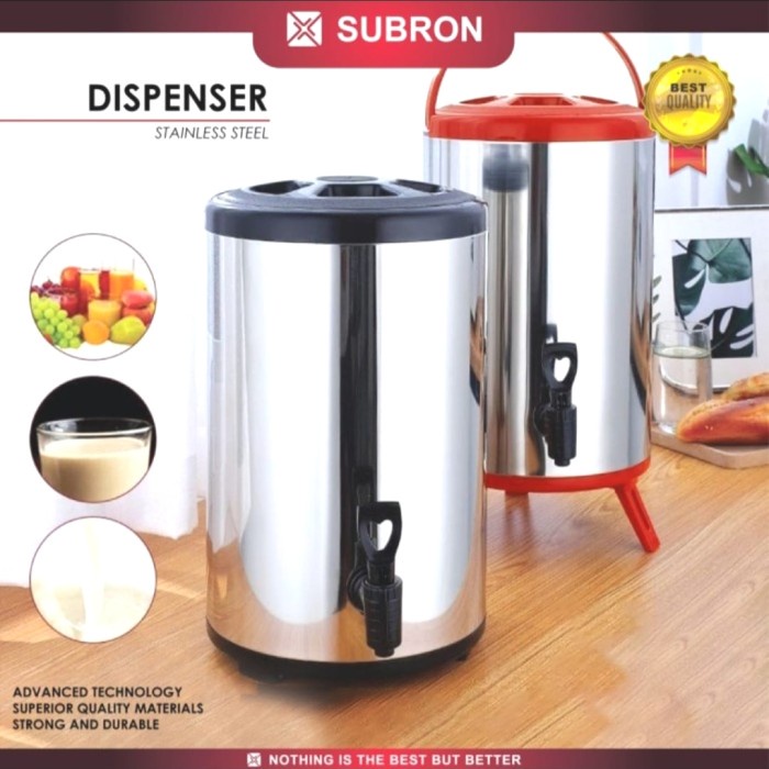 

Tokopratiwiw - Subron Water Tank Jug 8 10 12 Ltr Stainless Hot And Cold Coffee Juice