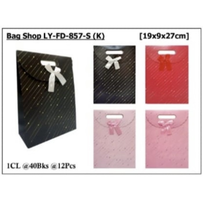 

Paper bag pita motif warna garis garis size k isi 12 pc RATU.SHOP25