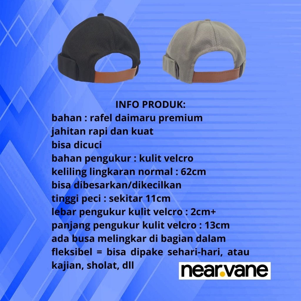 Topi Peci Miki Hat Premium Velcro Pria Dewasa Peci Rafel Daimaru Warna Hitam Cream Biru Navy Merah Marun Hijau Army Abu Putih Coklat Cokelat