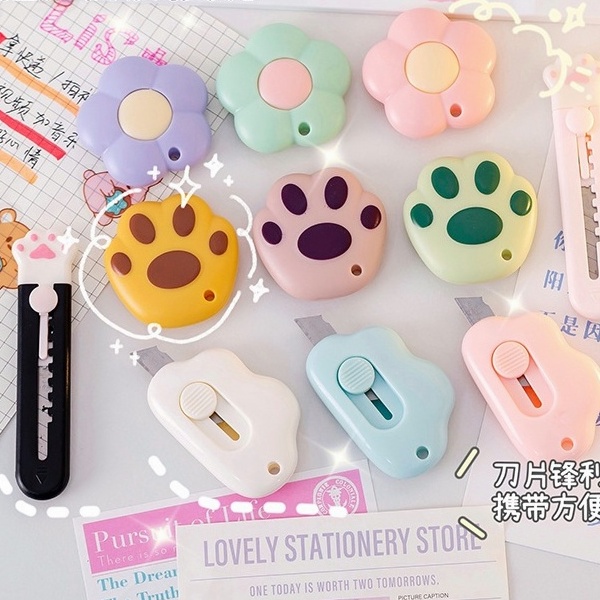 10 Types Cutter Mini/Pisau Cutter Kecil Portabel/Lucu Membuka Paket Pisau/Pemotong Kecil /Dolphin Whale Paper Cutter Alat