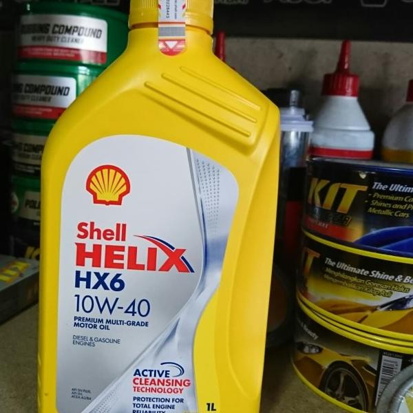 Oli Shell Helix HX6 10w 40 1L oli mobil bensin diesel JAMIN ORI ASLI