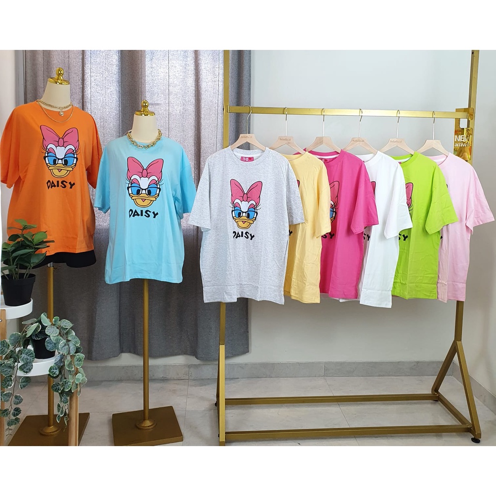 TSHIRT DAISY OVERSIZE UNISEX / ATASAN WANITA IMPORT BANGKOK NOB