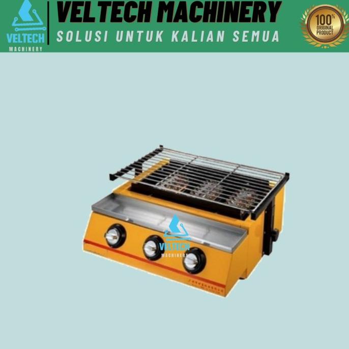 Kompor Sosis Bakar 3 Tungku Portable Pemanggang Sosis Storqansa