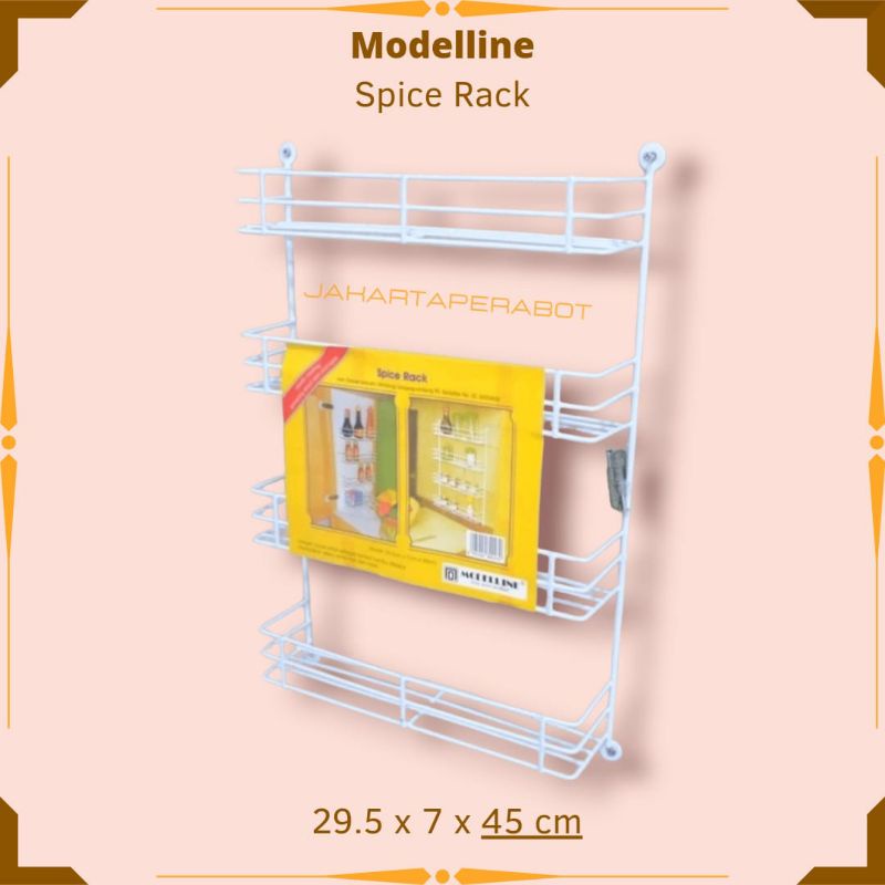 MODELLINE - RAK KERANJANG BUMBU DAPUR SUSUN 4 SERBAGUNA / RAK GANTUNG KAMAR MANDI SERBAGUNA / SPACE RACK MODELLINE