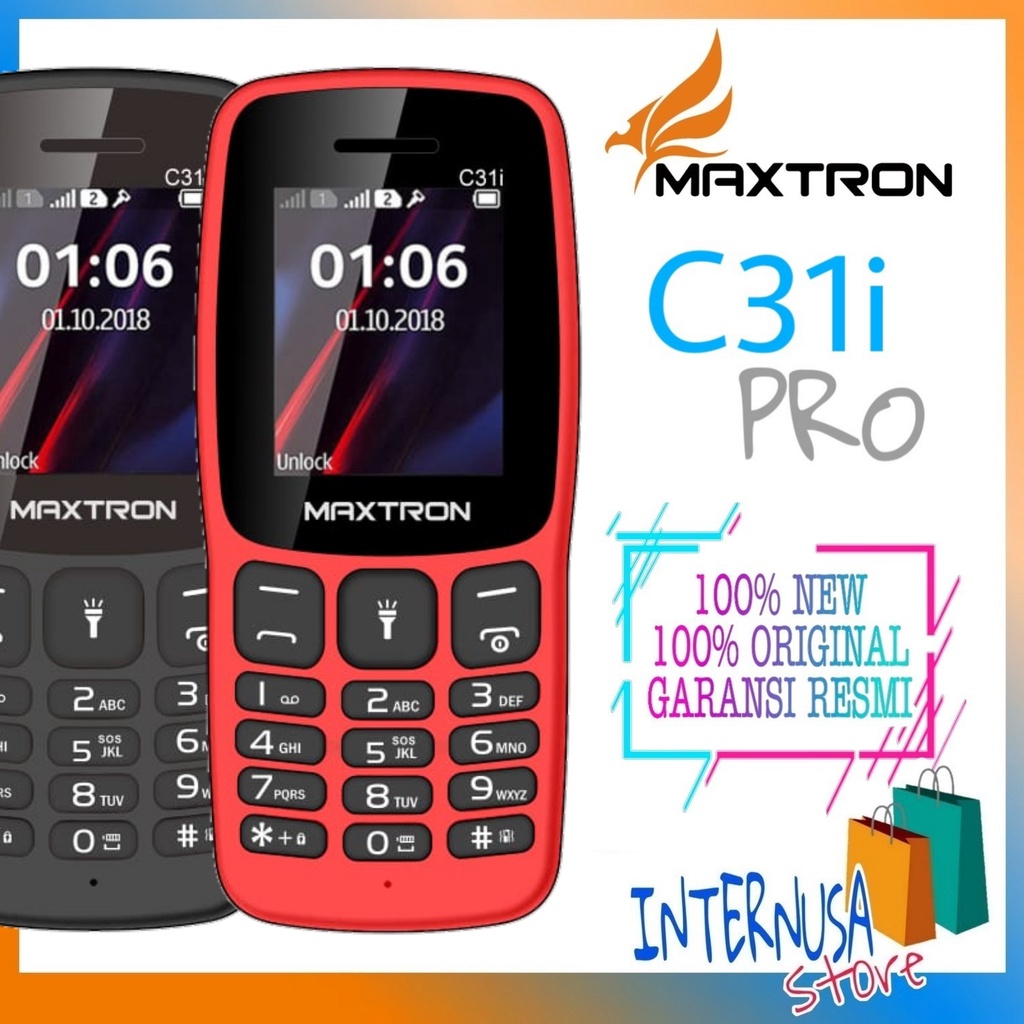 X61_ Hp Murah Maxtron C31I Pro - Hp Candybar 1,8" Dual Sim Gsm - Bisa Getar - Hp Maxtron