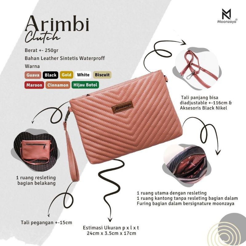 MOONZAYA - ready siap kirim ARIMBI Clutch Original by Moonzaya