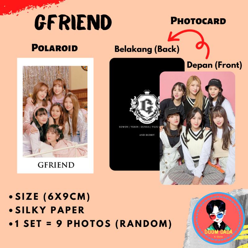 Polaroid GFRIEND Eunha Yuju Umji Sinb Yerin Sowon / Photocard GFRIEND Kpop