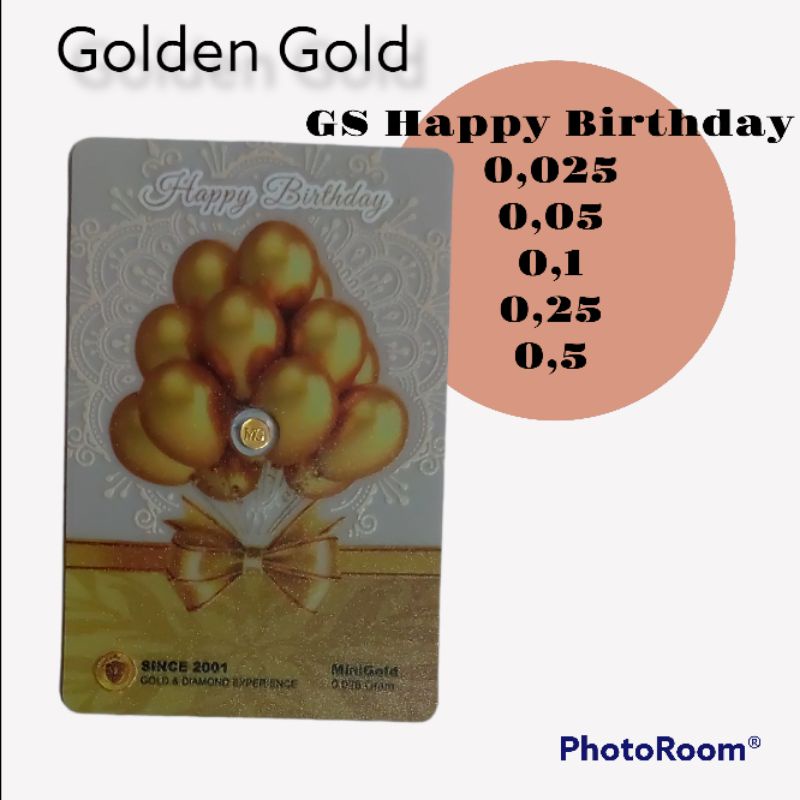 Logam Mulia Minigold Gift Series Happy Birthday
