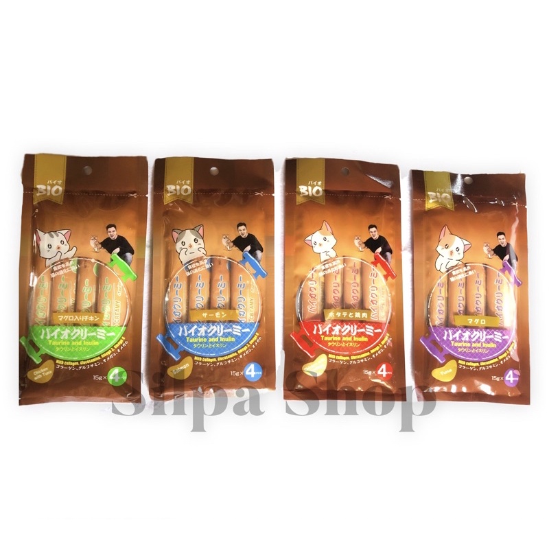 Makanan kucing BIO Creamy + Taurine by Baim Wong