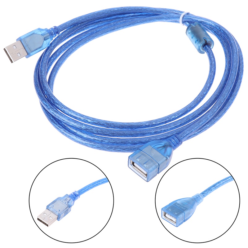 Actual【COD】KABEL USB 2.0 MALE FEMALE 1.5M / PERPANJANGAN USB / USB EXTENDER EXTENTION