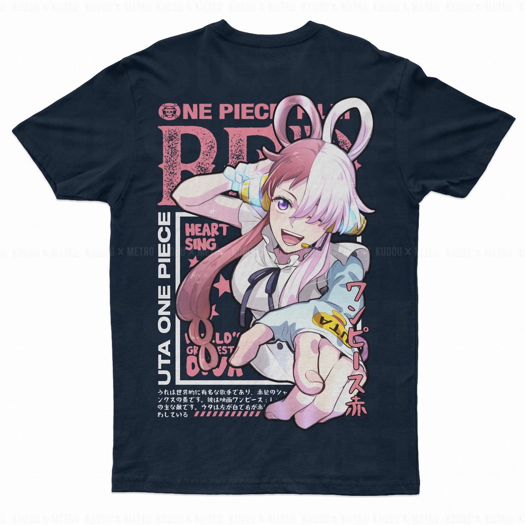 Tshirt Uta Ultimate Navy Anime Manga One Piece Red Film Premium Unisex