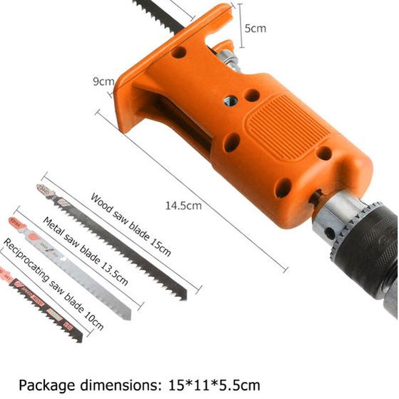 IKURA JAD201 Adaptor JIGSAW ke Mesin Bor Gergaji Kayu reciprocating