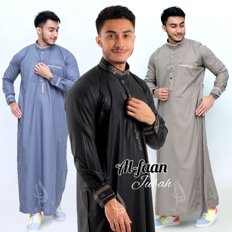 Jual Jubah Gamis Pria Jubah Muslim Pria Gamis Pria Alfaan Bordir Daffah