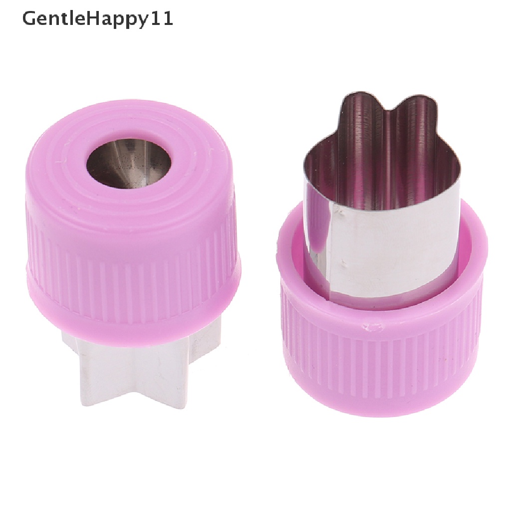 Gentlehappy 5pcs / Set Cetakan Pemotong Buah / Sayur / Bunga / Butterfly Bahan Plastik Untuk Peralatan Dapur