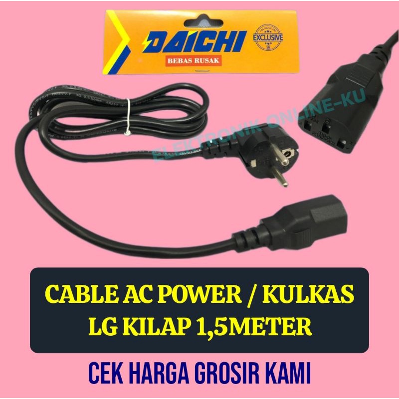 CABLE AC KULKAS / POWER LG KILAP 1,5METER