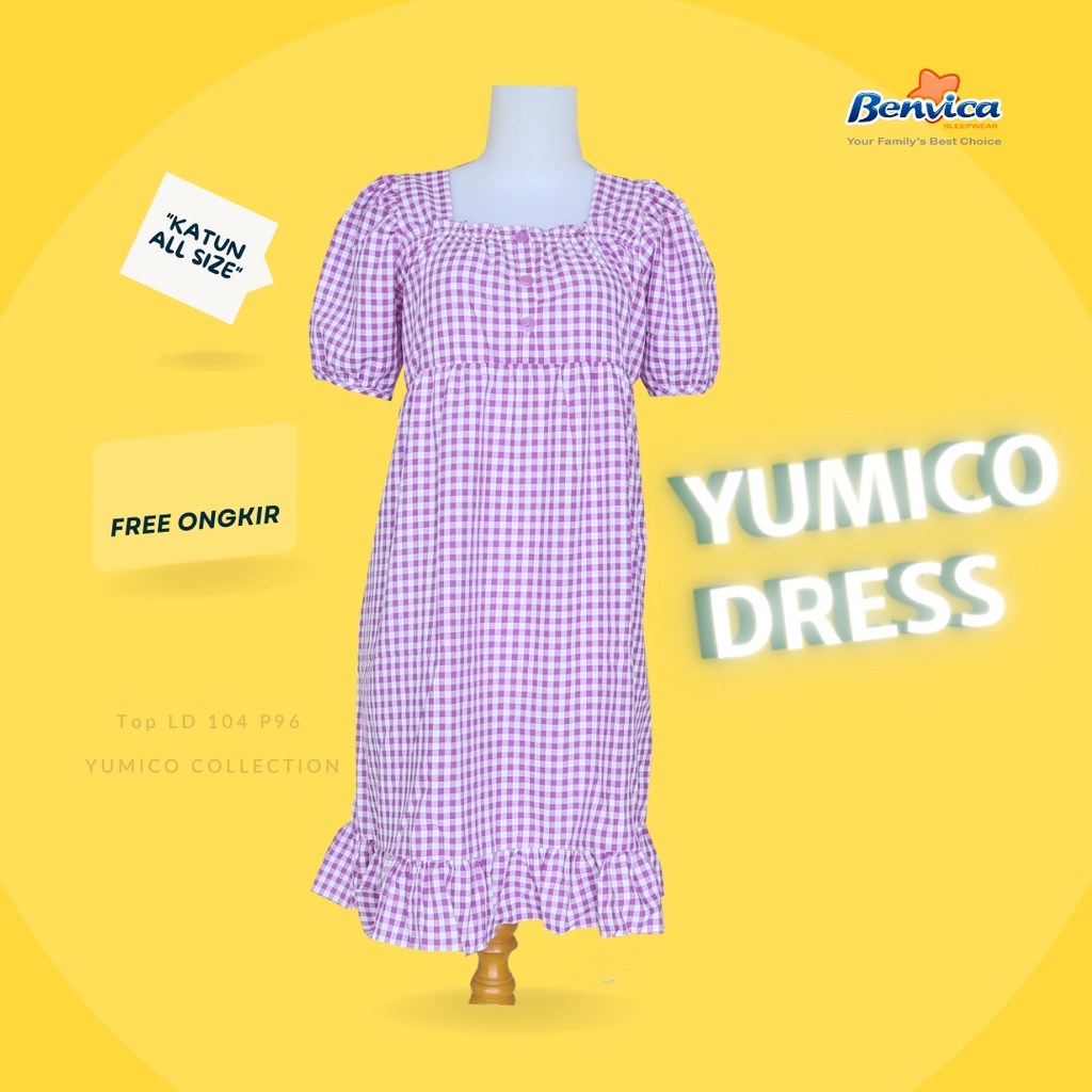 BAJU TIDUR DASTER KATUN PREMIUM YUMICO ALL SIZE BANYAK MOTIF