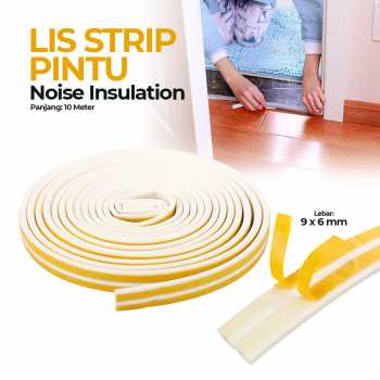 Lis Strip Pintu Penutup Celah Lubang Pintu Door Noise Insulation D Tape 9x6mm 10M / Pelapis Celah Pintu Anti Debu Anti Serangga Kedap Suara Lapisan Pinggir Pintu / Peralatan Pembuatan Ruang Kedap Suara Busa Pintu Rumah Anti Serangga Anti Kecoa Anti Debu