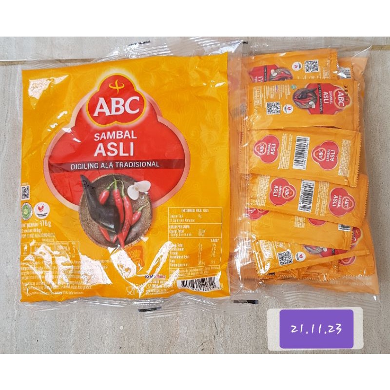 

sambal asli ABC sachet @8g(22sch)