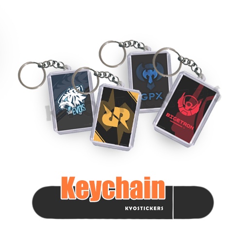 GANTUNGAN KUNCI LOGO SQUAD RRQ EVOS GPX KEREN - GAME FF MLBB PUBG