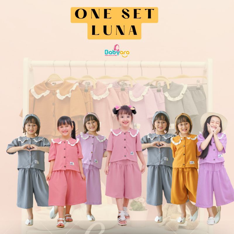 SALE One Set Oneset Luna Babyara Setelan Anak Perempuan Set Anak-anak