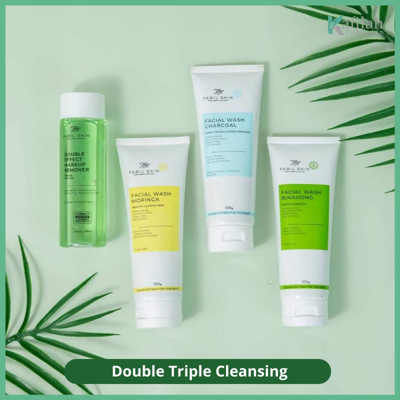 Fabil Paket Basic Skincare Herbal Perawatan Wajah Wanita Pria Semua Jenis Kulit Skin Herbal