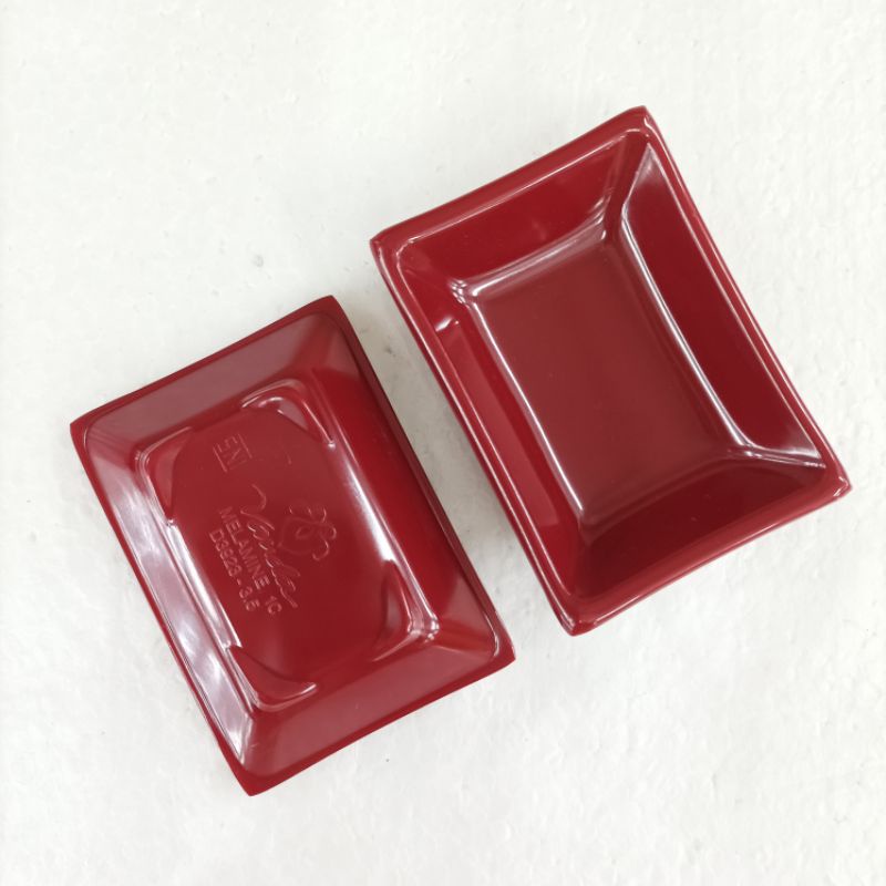 Lepek Saos Kotak 3.5 inch Red Melamin Vanda