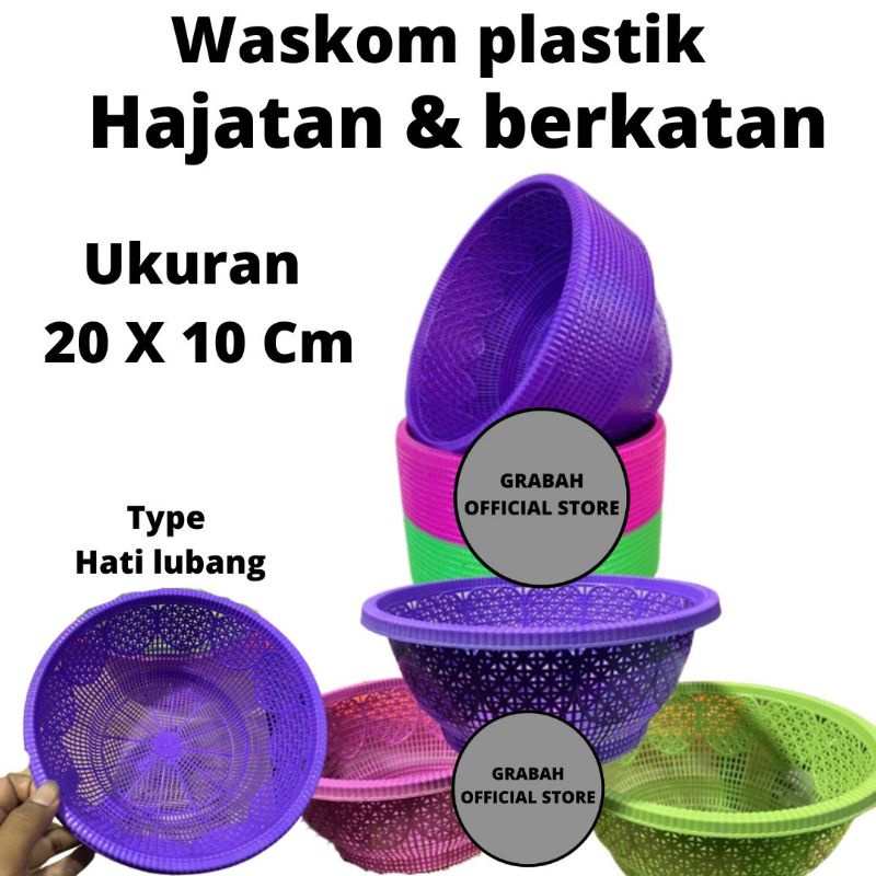 Wakul Berkatan Lubang Cinta / Besek Slametan Plastik / Waskom Hajatan Plastik - GRABAH OFFICIAL STOR