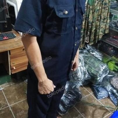 BAJU SAFARI SECURITY | SAFARI LENGAN PENDEK - Hitam, M